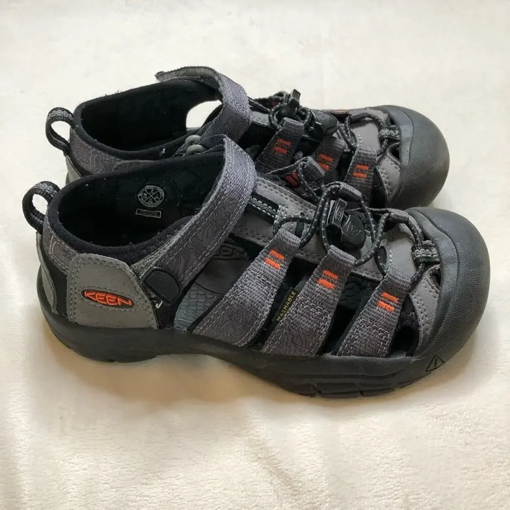 Keen Newport H2 gray black kids sandals size US 2